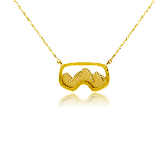 Diamond Lined Goggle Necklace - Park City Jewelers