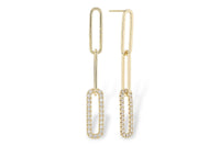 Diamond Link Style Dangle Earrings - Park City Jewelers