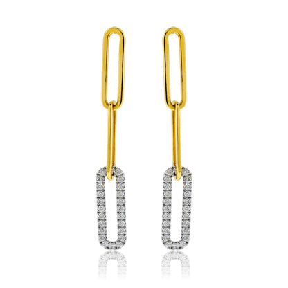 Diamond Link Style Dangle Earrings - Park City Jewelers
