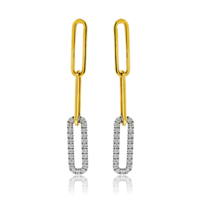 Diamond Link Style Dangle Earrings - Park City Jewelers