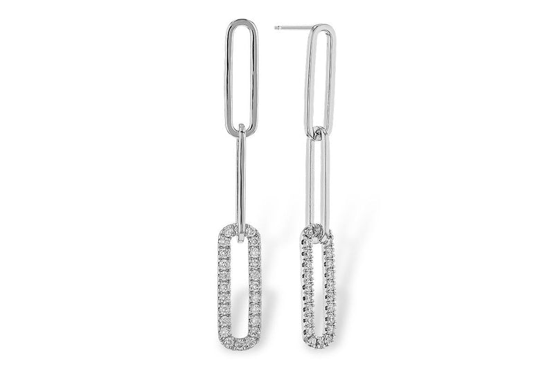 Diamond Link Style Dangle Earrings - Park City Jewelers