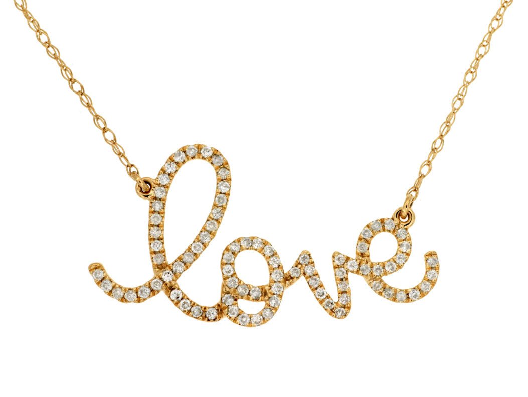 Diamond "LOVE" Letter Necklace - Park City Jewelers