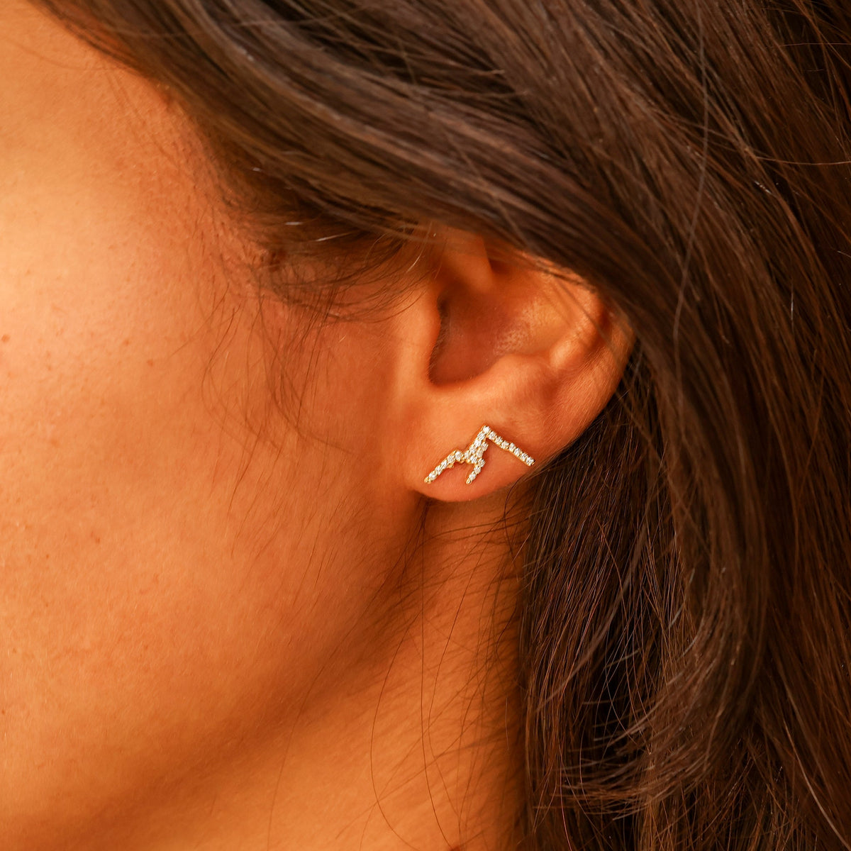 Diamond Mountain Silhouette Stud Earrings - Park City Jewelers