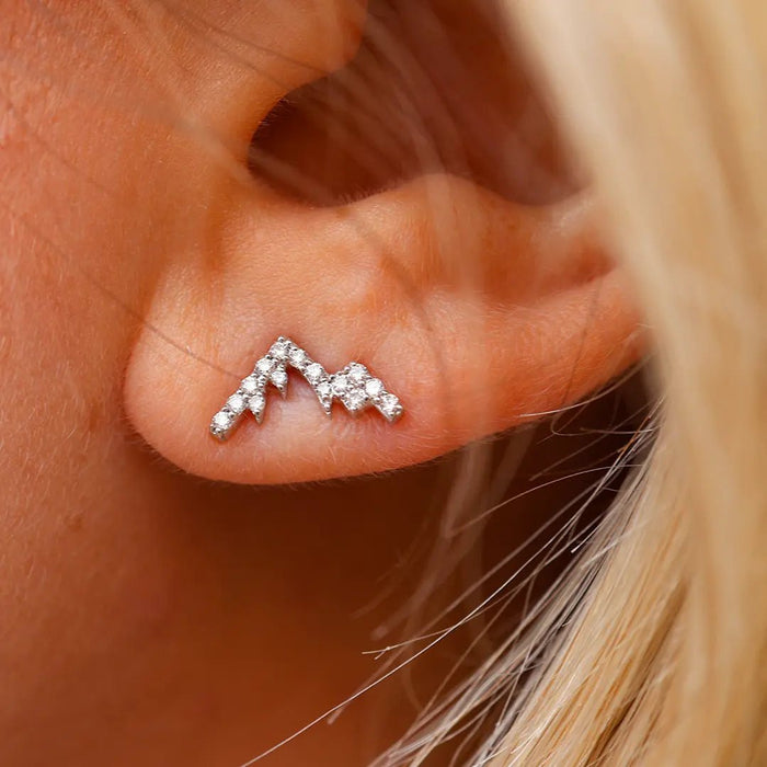 Diamond Mountain Silhouette Stud Earrings - Park City Jewelers