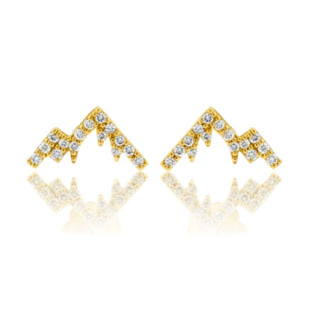 Diamond Mountain Silhouette Stud Earrings - Park City Jewelers