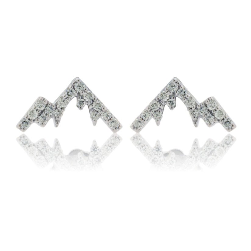 Diamond Mountain Silhouette Stud Earrings - Park City Jewelers