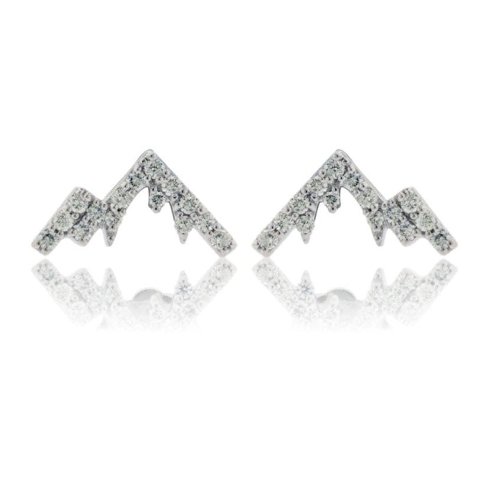 Diamond Mountain Silhouette Stud Earrings - Park City Jewelers