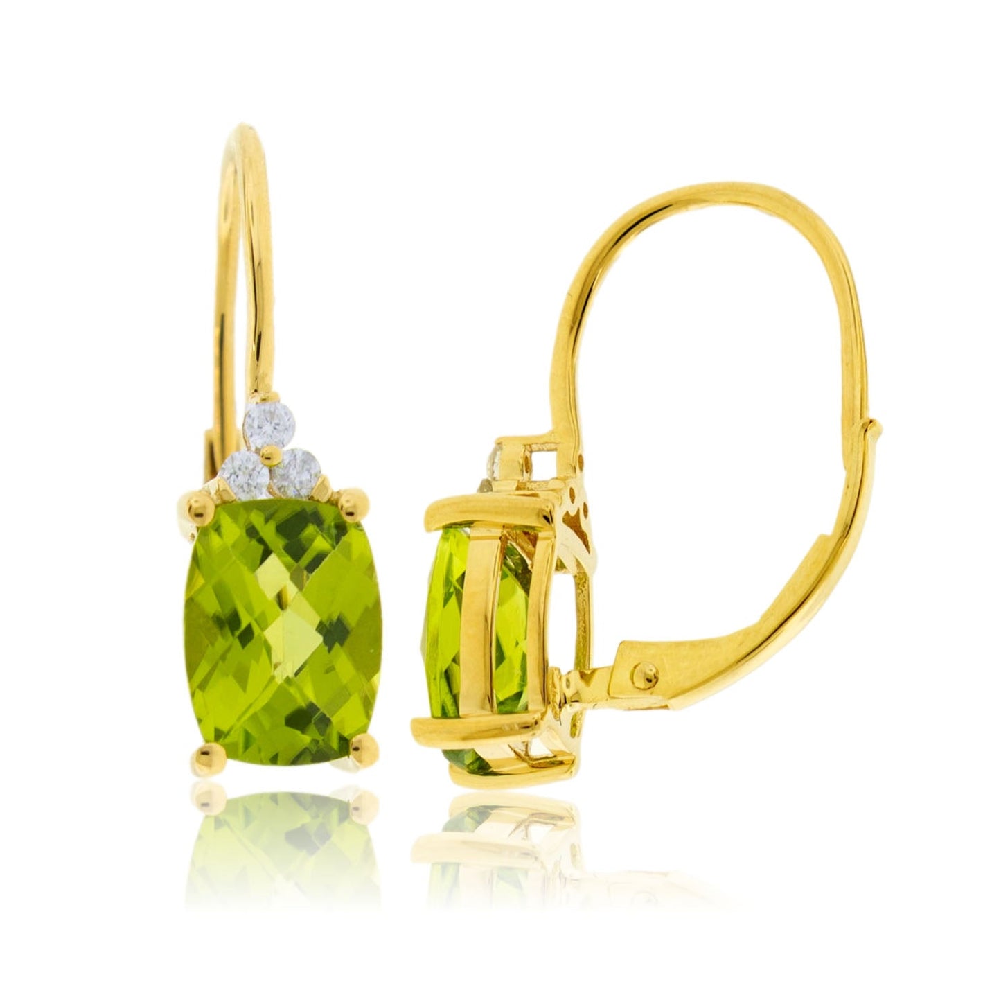 Diamond & Peridot Drop Earrings - Park City Jewelers