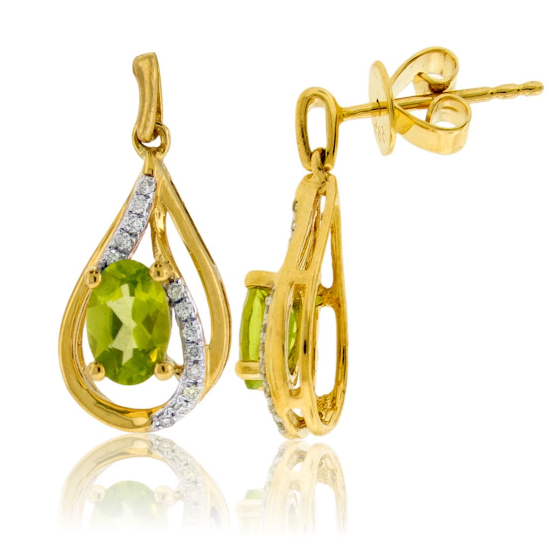 Diamond & Peridot Earrings - Park City Jewelers