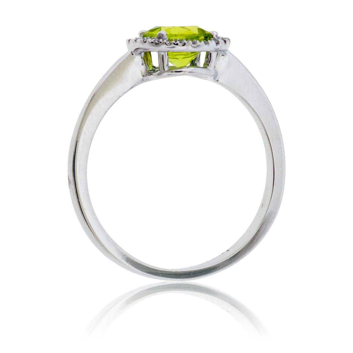 Diamond & Peridot Halo Ring - Park City Jewelers
