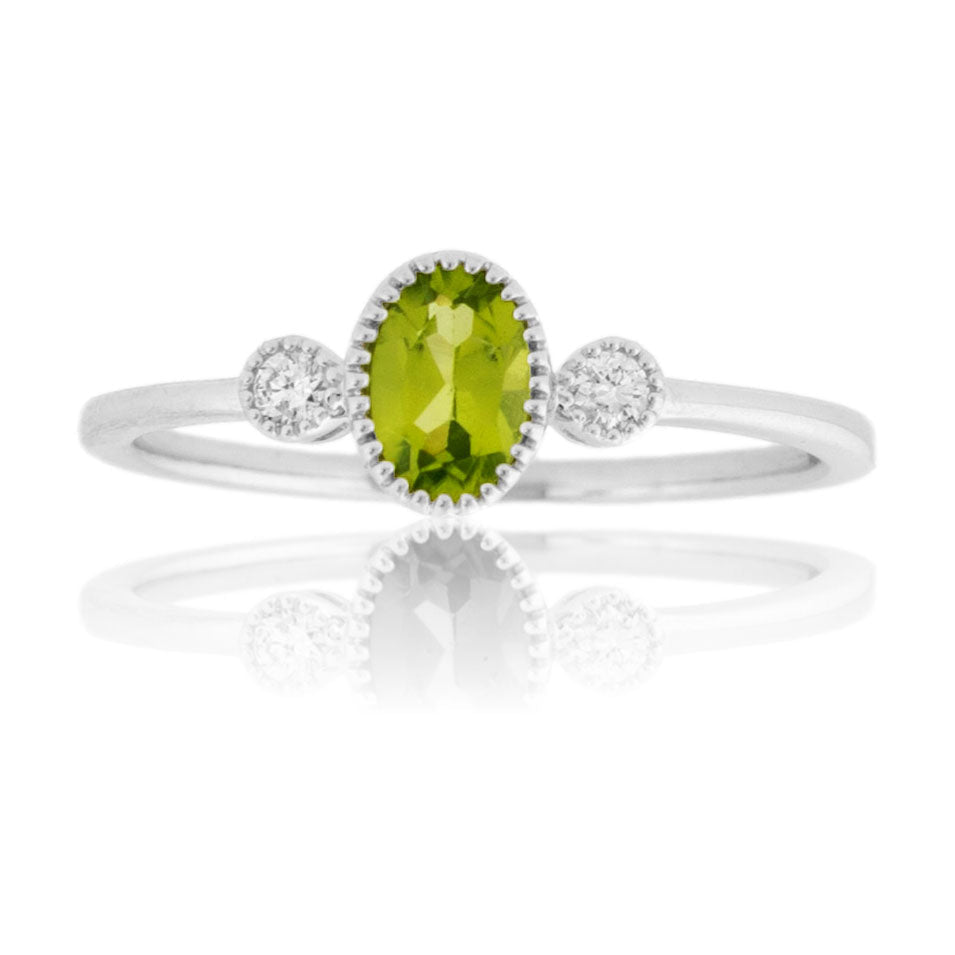 Diamond & Peridot Ring - Park City Jewelers