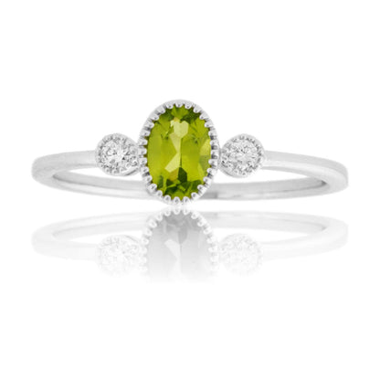 Diamond & Peridot Ring - Park City Jewelers