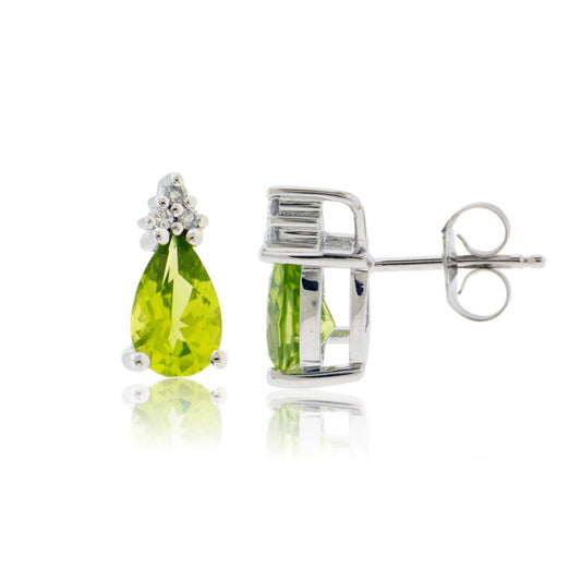Diamond Peridot Stud Earrings - Park City Jewelers