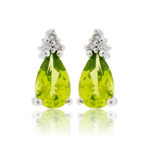 Diamond Peridot Stud Earrings - Park City Jewelers