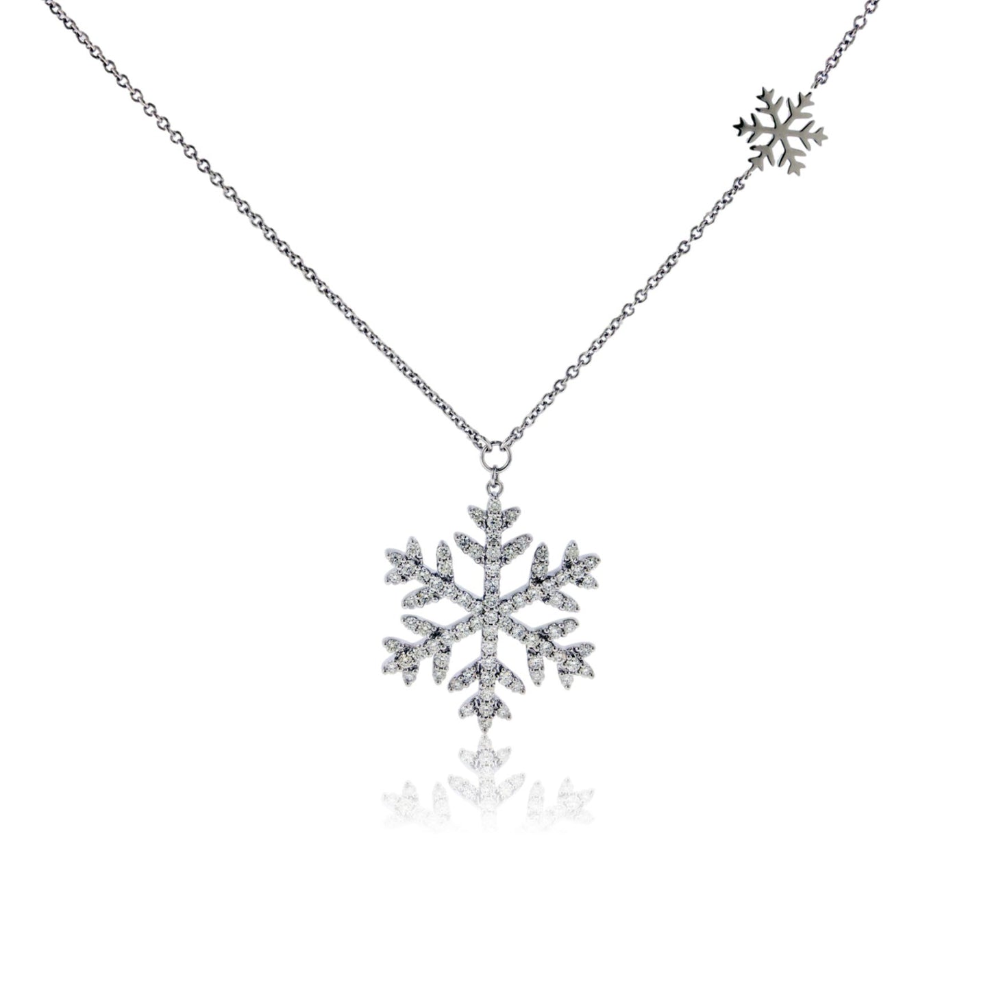 Diamond Snowflake Necklace with Snowflake Charm - Park City Jewelers