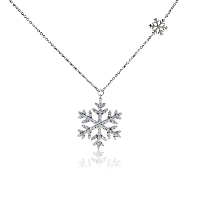 Diamond Snowflake Necklace with Snowflake Charm - Park City Jewelers