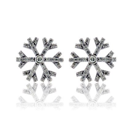 Diamond Snowflake Stud Earrings - Park City Jewelers