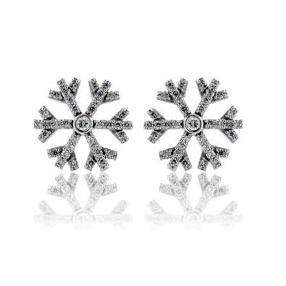 Diamond Snowflake Stud Earrings - Park City Jewelers