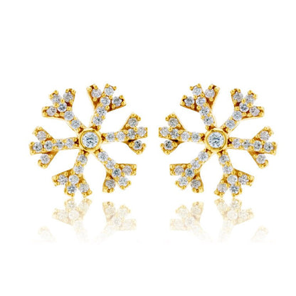 Diamond Snowflake Stud Earrings - Park City Jewelers