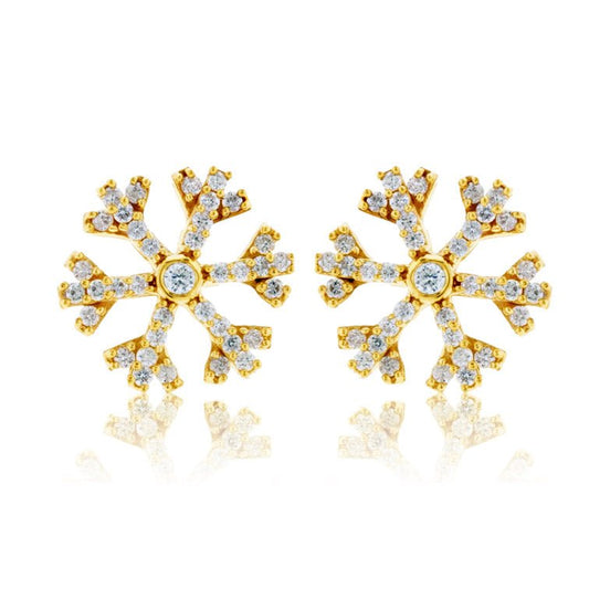 Diamond Snowflake Stud Earrings - Park City Jewelers
