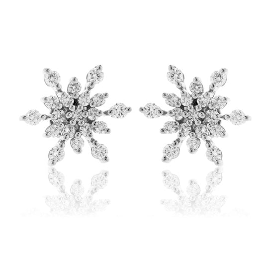 Diamond Snowflake Stud Earrings - Park City Jewelers