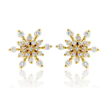 Diamond Snowflake Stud Earrings - Park City Jewelers