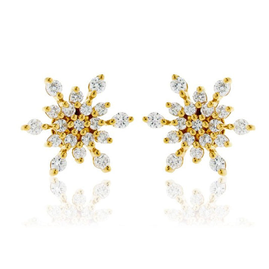 Diamond Snowflake Stud Earrings - Park City Jewelers