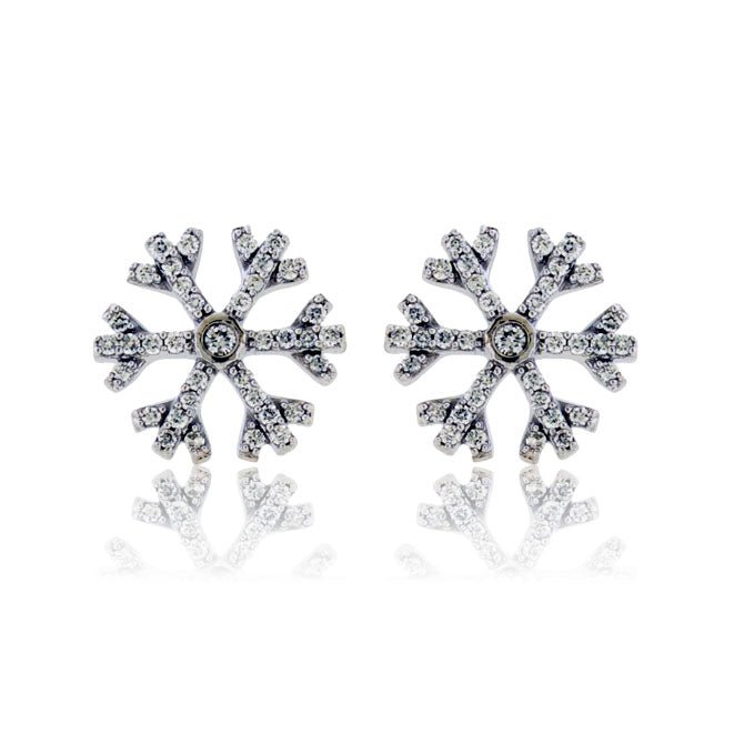 Diamond Snowflake Stud Earrings - Park City Jewelers