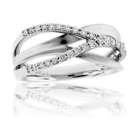 Diamond Yellow Gold Bypass Ring - Park City Jewelers