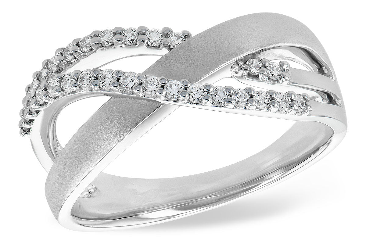 Diamond Yellow Gold Bypass Ring - Park City Jewelers