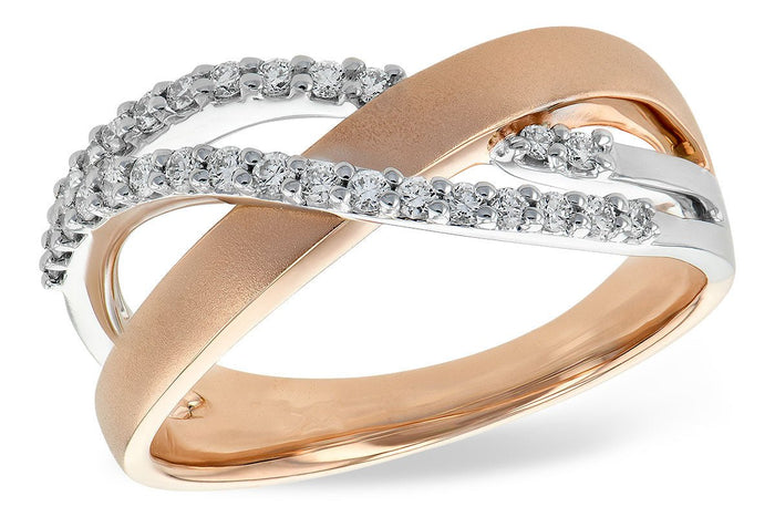 Diamond Yellow Gold Bypass Ring - Park City Jewelers