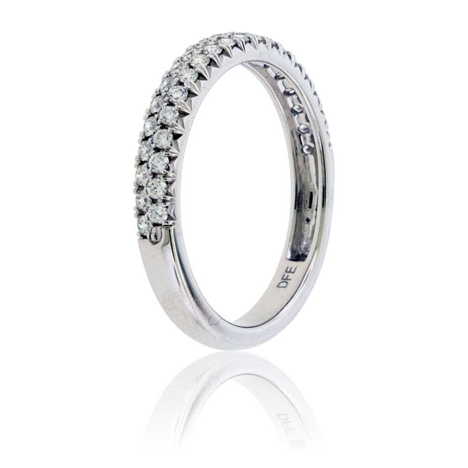 Domed Double Row Pave Diamond Band - Park City Jewelers