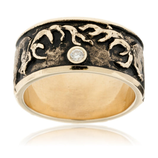 Elk and Tree Mountain Ring - Park City Jewelers