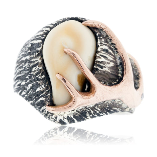Elk Ivory Trophy Antler Ring - Park City Jewelers