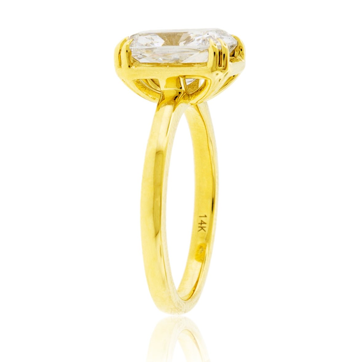 Elongated Cushion LGD Solitaire Ring - Park City Jewelers