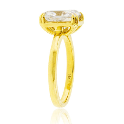 Elongated Cushion LGD Solitaire Ring - Park City Jewelers