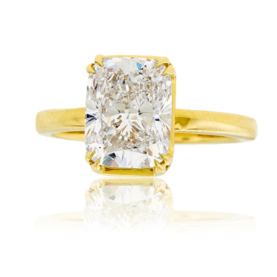 Elongated Cushion LGD Solitaire Ring - Park City Jewelers