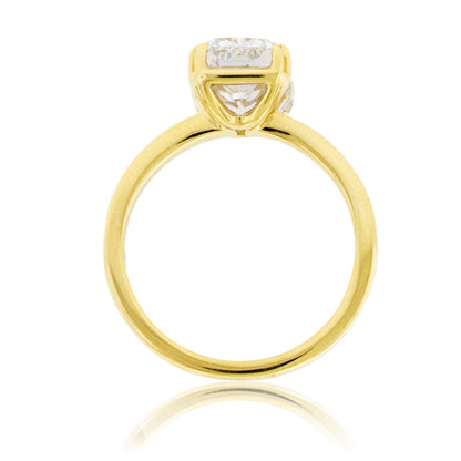 Elongated Cushion LGD Solitaire Ring - Park City Jewelers