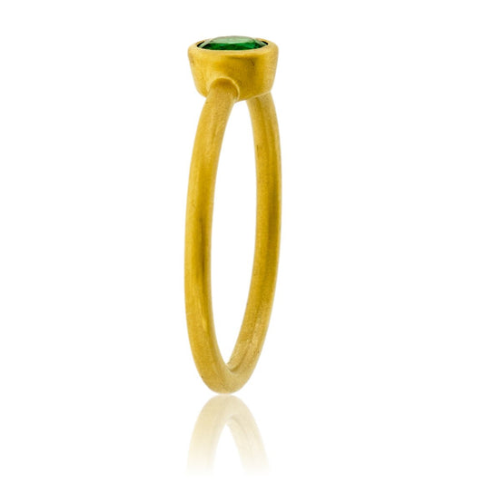 Emerald Bezel Ring - Park City Jewelers