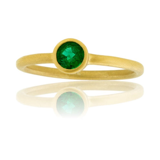 Emerald Bezel Ring - Park City Jewelers