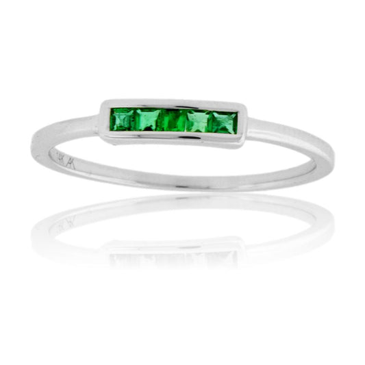 Emerald Channel Set Ring - Park City Jewelers