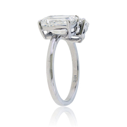 Emerald Cut & Pear Shape Lab Grown Diamond Ring - Park City Jewelers