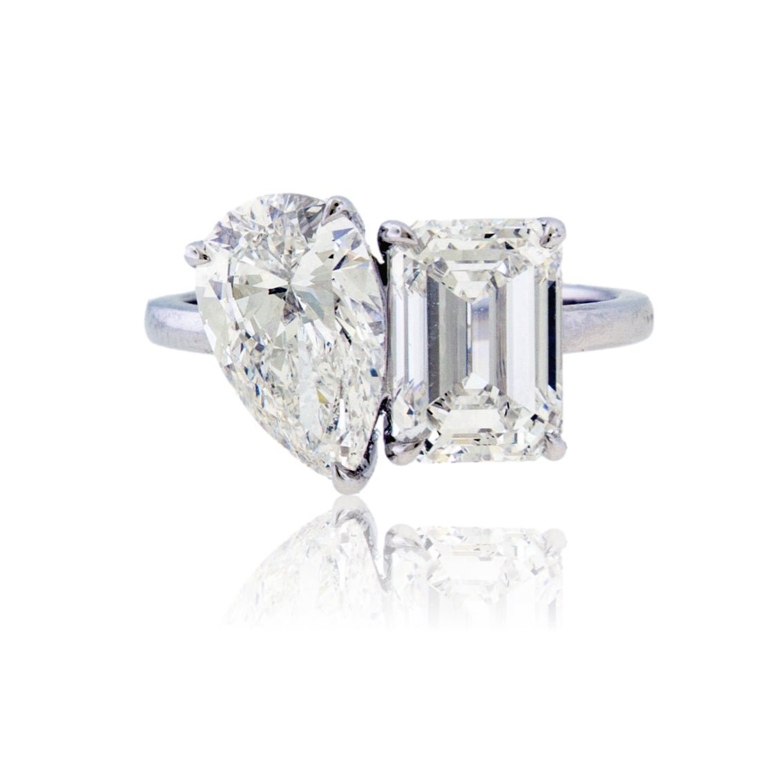 Emerald Cut & Pear Shape Lab Grown Diamond Ring - Park City Jewelers