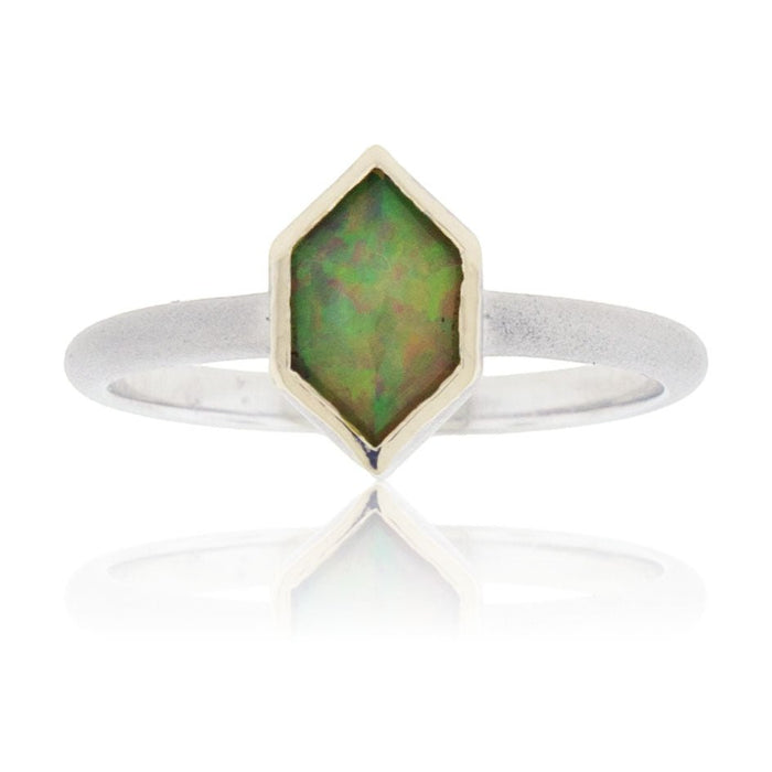 Faceted Opal Solitaire Bezel Ring - Park City Jewelers