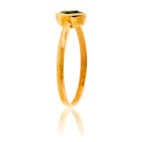 Faceted Tourmaline Solitaire Bezel Ring - Park City Jewelers