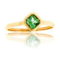 Faceted Tourmaline Solitaire Bezel Ring - Park City Jewelers