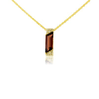 Fancy Cut Garnet & Diamond Accented Pendant - Park City Jewelers