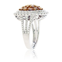 Fancy Natural Pink Diamond & Double Diamond Halo Ring - Park City Jewelers