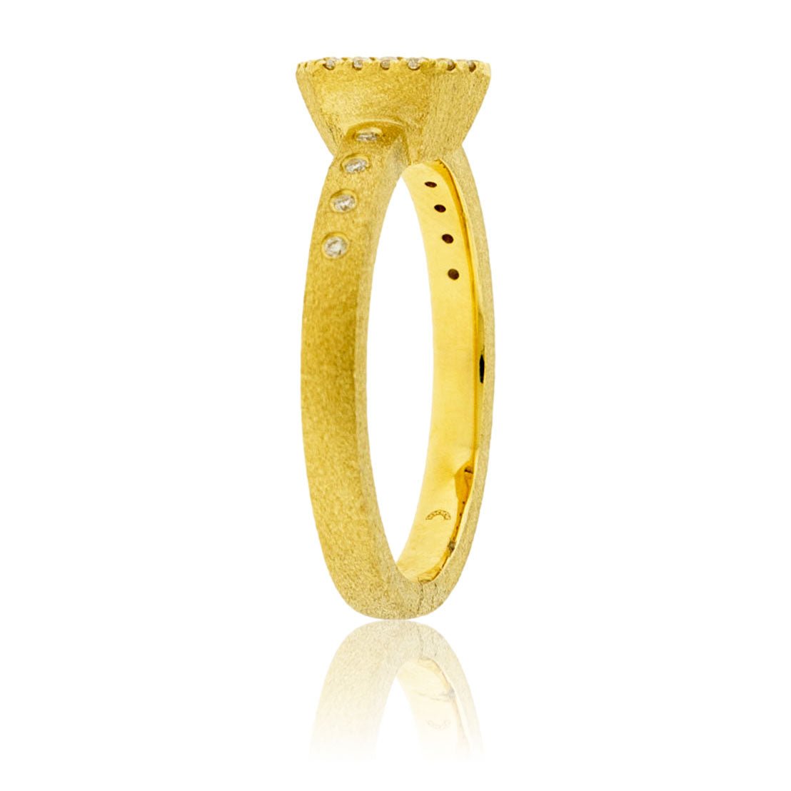 Fancy Natural Yellow Brownish Diamond & Diamond Halo Ring - Park City Jewelers