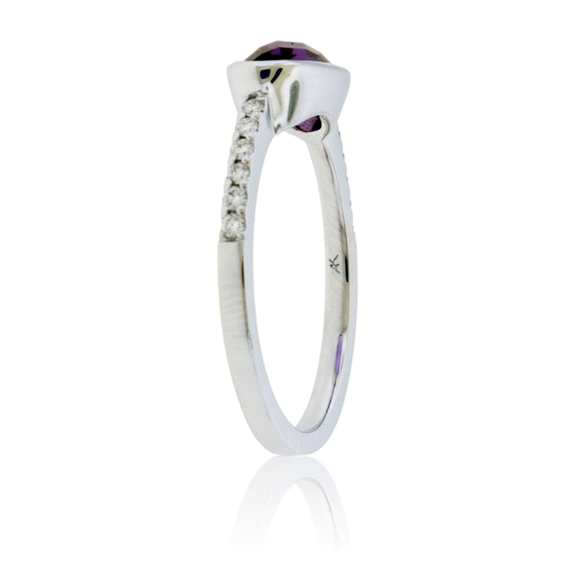 Fancy Shaped Amethyst with Diamond Accent Ring - Park City Jewelers